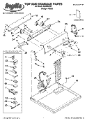 TOP AND CONSOLE PARTS Diagram and Parts List for IGD4400TQ0  Inglis Dryer