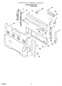 CONTROL PANEL Diagram and Parts List for GR399LXHS1  Whirlpool Range