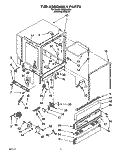 TUB ASSEMBLY Diagram and Parts List for DU9400XB0  Whirlpool Dishwasher