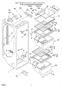 REFRIGERATOR LINER Diagram and Parts List for 8ED20TKXFN01  Whirlpool Refrigerator