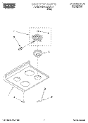 COOKTOP Diagram and Parts List for REE33000  Roper Range