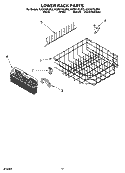 LOWER RACK PARTS Diagram and Parts List for KUDI01DLBS2  KitchenAid Dishwasher