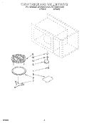 TURN TABLE AND GRILLE Diagram and Parts List for MT3090XAQ0  Whirlpool Microwave