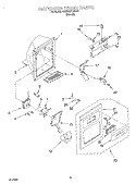 DISPENSER FRONT Diagram and Parts List for 4KSRS27CHT00  KitchenAid Refrigerator