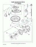 PUMP AND MOTOR PARTS Diagram and Parts List for KUDS50FVPA4  KitchenAid Dishwasher