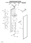 FREEZER DOOR Diagram and Parts List for 7GS6SHAXKQ00  Whirlpool Refrigerator
