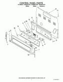 CONTROL PANEL PARTS Diagram and Parts List for YGFE461LVQ1  Whirlpool Range