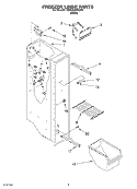 FREEZER LINER Diagram and Parts List for RS22AQXKQ00  Roper Refrigerator