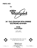 SECTION Diagram and Parts List for SC8536ERW0  Whirlpool Cooktop
