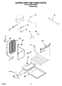 LOWER UNIT AND TUBE PARTS Diagram and Parts List for KSSC48FMS01  KitchenAid Refrigerator