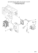 MAGNETRON AND AIR FLOW Diagram and Parts List for MT9100SFB0  Whirlpool Microwave