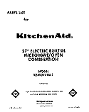 FRONT COVER Diagram and Parts List for KEMI371TBL1  KitchenAid Microwave Oven Combo