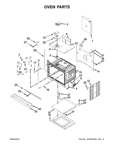 Oven Parts Diagram and Parts List for KOST107ESS01  KitchenAid Wall Oven