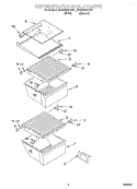 REFRIGERATOR SHELF Diagram and Parts List for ED22GWXFW01  Whirlpool Refrigerator