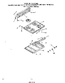 Backguard And Main Top Diagram and Parts List for 1413*1A  Roper Range