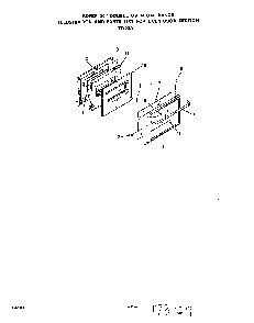Oven Door Diagram and Parts List for 1835*3A  Roper Range