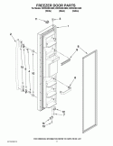 FREEZER DOOR PARTS Diagram and Parts List for ED2SHEXXB00  Whirlpool Refrigerator