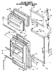 Door Diagram and Parts List for RT14WKXFN00  Roper Refrigerator