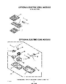 ^electric Grill Diagram and Parts List for N9457*5  Roper Range