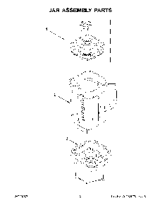 Jar Assembly Parts Diagram and Parts List for KSB4026HI0  KitchenAid Blender