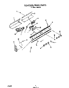 Control Panel Diagram and Parts List for D5257*2  Roper Range