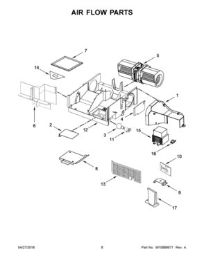 05 - AIR FLOW PARTS Diagram and Parts List for YWMH31017AB5  Whirlpool Microwave