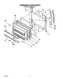 FREEZER DOOR Diagram and Parts List for 3HKGN500002  Whirlpool Refrigerator