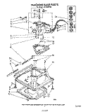 MACHINE BASE Diagram and Parts List for LA5530XPW6  Whirlpool Washer