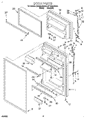DOOR Diagram and Parts List for ET18GKXDW01  Whirlpool Refrigerator