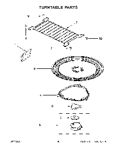 06 - Turntable Parts Diagram and Parts List for WMH32519HZ7  Whirlpool Microwave