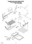 LOWER UNIT AND TUBE PARTS Diagram and Parts List for KBRS36FMX02  KitchenAid Refrigerator