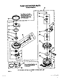 PUMP AND MOTOR Diagram and Parts List for DU8920XX0  Whirlpool Dishwasher
