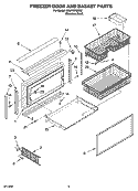 FREEZER DOOR AND BASKET PARTS Diagram and Parts List for KBLP36FMS02  KitchenAid Refrigerator