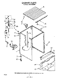 CABINET Diagram and Parts List for SHF5500W0  Whirlpool Dishwasher