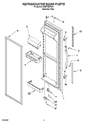 REFRIGERATOR DOOR PARTS Diagram and Parts List for ED5PHEXRL02  Whirlpool Refrigerator