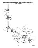 BRAKE, CLUTCH, GEARCASE, MOTOR & PUMP Diagram and Parts List for KAWE660WWH3  KitchenAid Washer