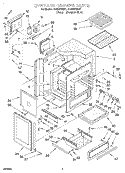 OVEN AND DRAWER Diagram and Parts List for SS385PEEB1  Whirlpool Range