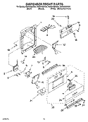 DISPENSER AND FRONT PARTS Diagram and Parts List for KSSS48QKB01  KitchenAid Refrigerator