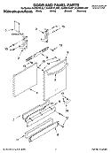 DOOR AND PANEL PARTS Diagram and Parts List for KUDS01FLBL7  KitchenAid Dishwasher