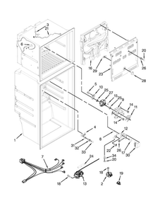 Liner Parts Diagram and Parts List for WRT111SFDW00  Whirlpool Refrigerator