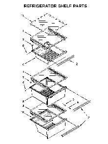 Refrigerator shelf parts Diagram and Parts List for 10651783413  Kenmore Refrigerator