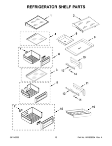 Part Location Diagram of W11410122 Whirlpool TRACK