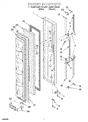 FREEZER DOOR Diagram and Parts List for 8ED20TKXDN01  Whirlpool Refrigerator