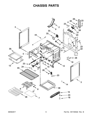 04 - CHASSIS PARTS Diagram and Parts List for YWFE775H0HB0  Whirlpool Range