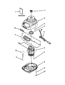 Unit Parts Diagram and Parts List for 5KSB45BWH1  KitchenAid Blender