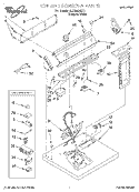 TOP AND CONSOLE, LIT/OPTIONAL Diagram and Parts List for 3LGR5436EQ1  Whirlpool Dryer