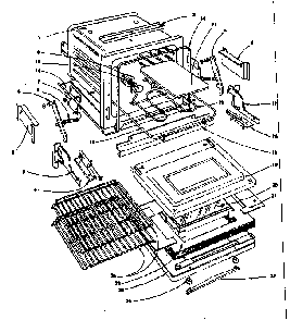 Oven Parts Diagram and Parts List for 1554546700  Kenmore Range