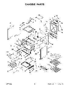 Chassis Parts Diagram and Parts List for KSEG700EBS6  KitchenAid Range