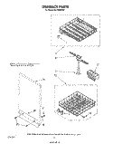 DISHRACK Diagram and Parts List for DU1098XRW1  Whirlpool Dishwasher