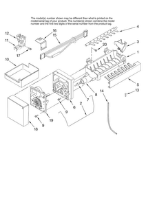Icemaker Parts, Optional Parts Diagram and Parts List for KBLS22ETSS11  KitchenAid Refrigerator